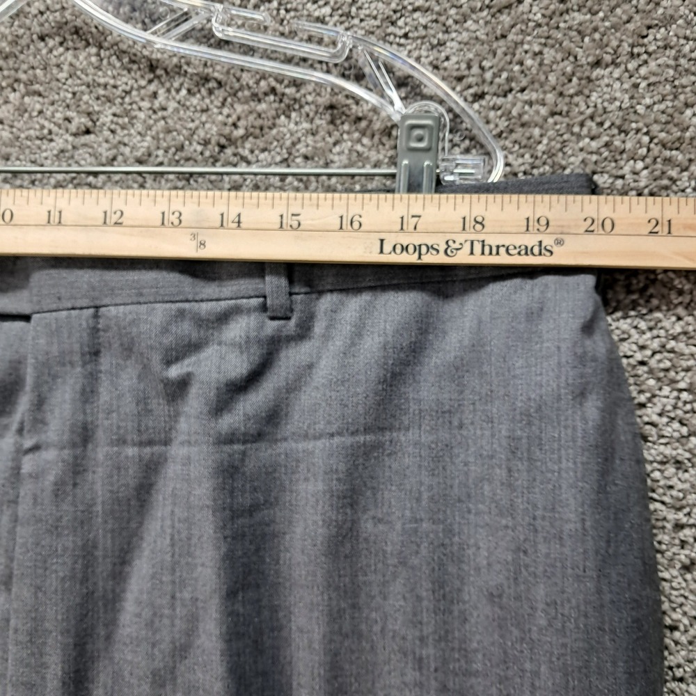 Jos‎ A Bank Mens Gray Flat Front Dress Pants Slacks 40x32 Business Professional - Picture 6 of 10
